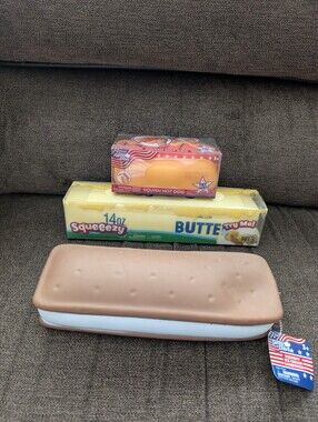 14 Oz Butter, Ice Cream Sandwich and Hot Dog Squishies